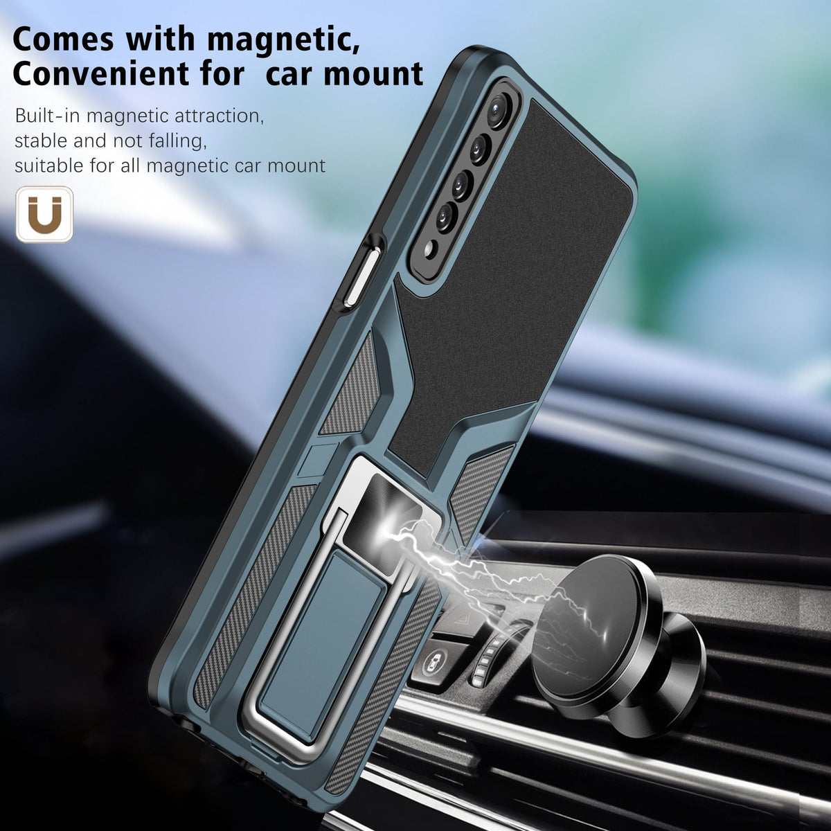 Magnetic Car Mount Case for LG Stylo 7