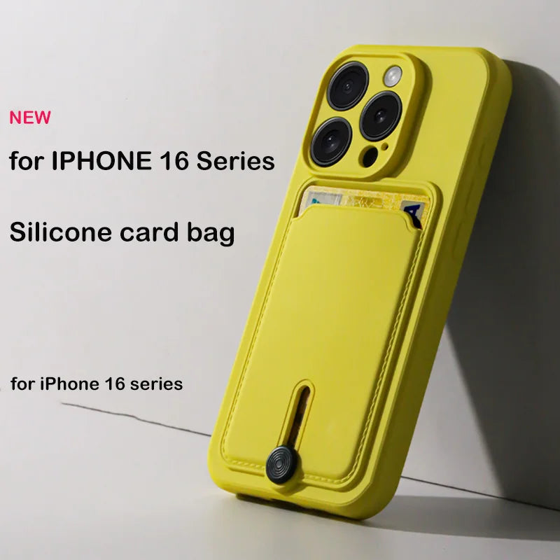 Silicone Card Slot Card Case for iPhone