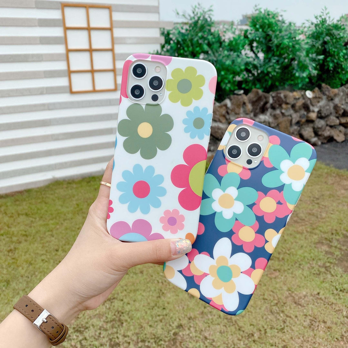 Silicone Floral Case for iPhone