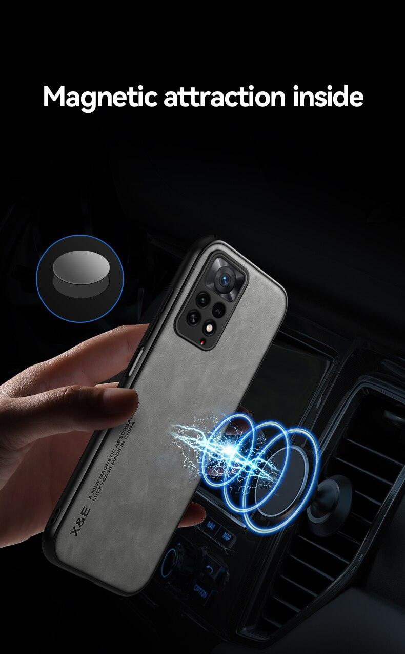 Luxury Leather Magnetic Case for Xiaomi
