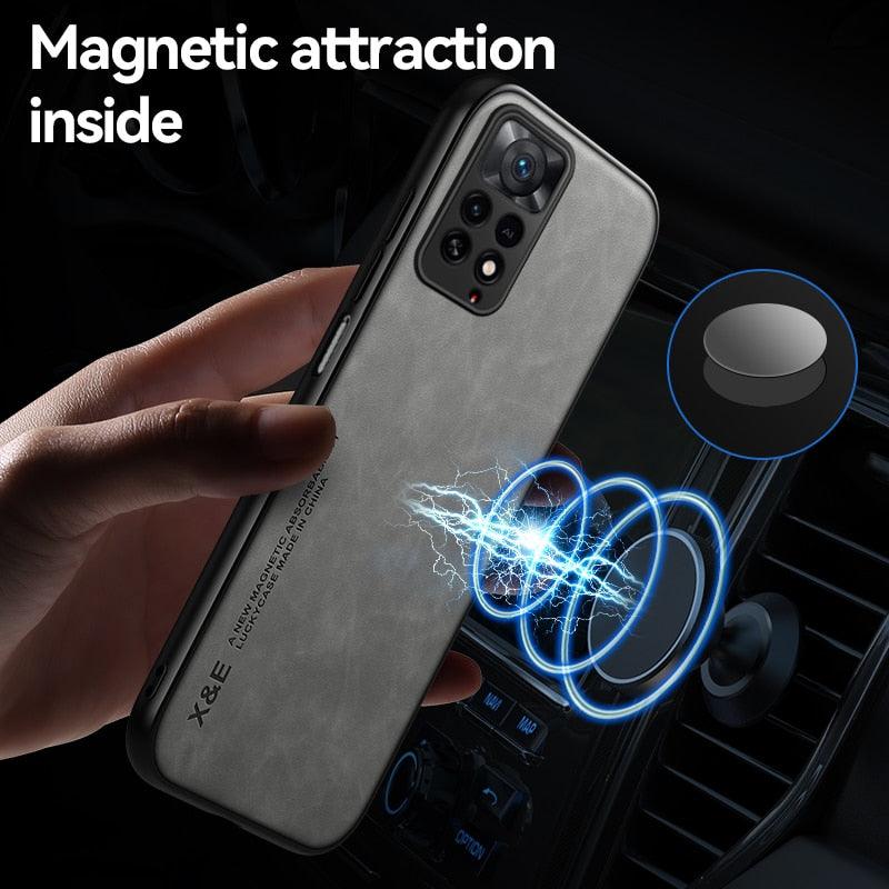 Luxury Leather Magnetic Case for Xiaomi