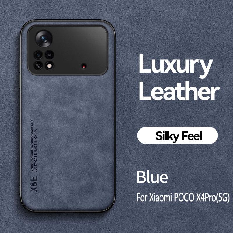 Magnetic Genuine Leather Case for Xiaomi