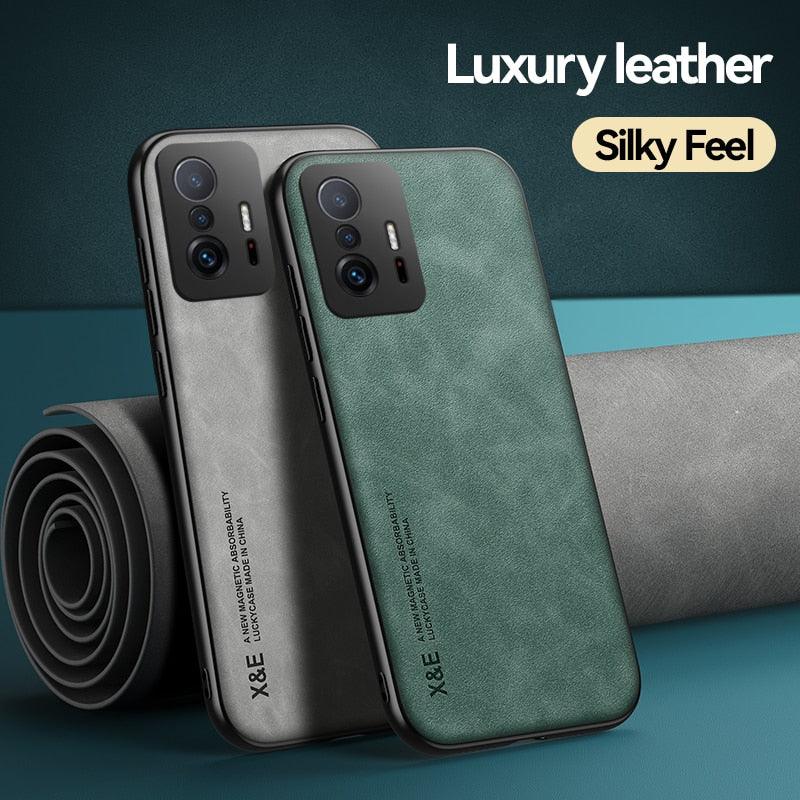 Magnetic Genuine Leather Case for Xiaomi
