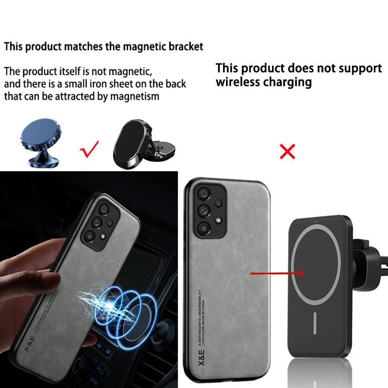 Magnetic Genuine Leather Case for Xiaomi