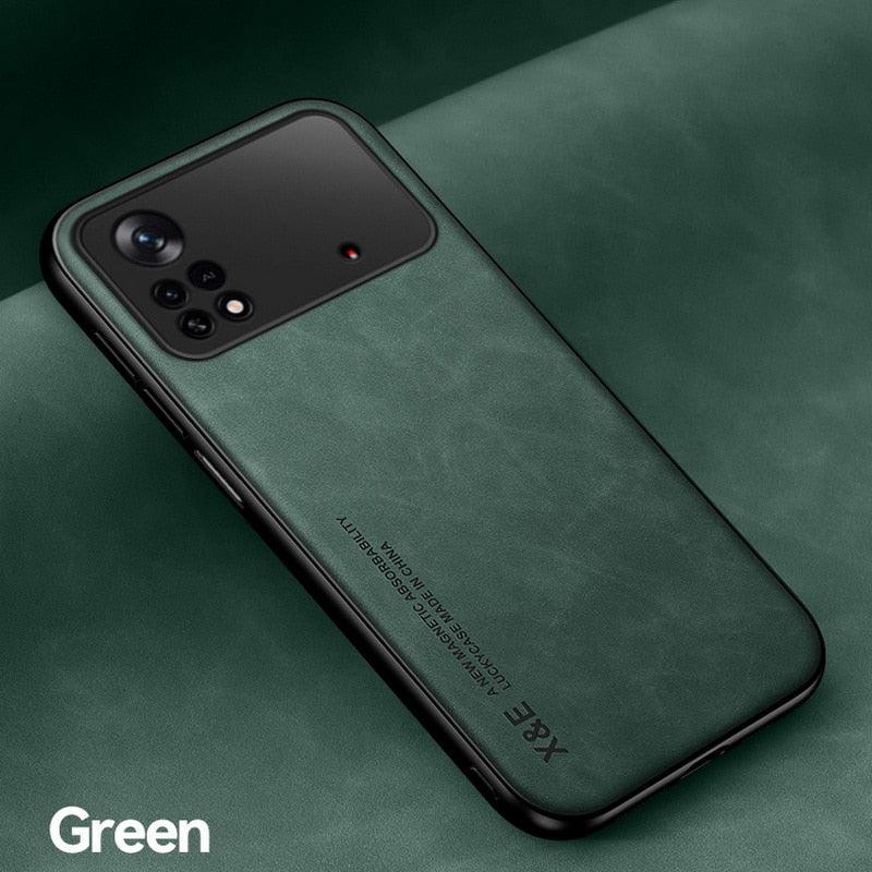 Magnetic Genuine Leather Case for Xiaomi