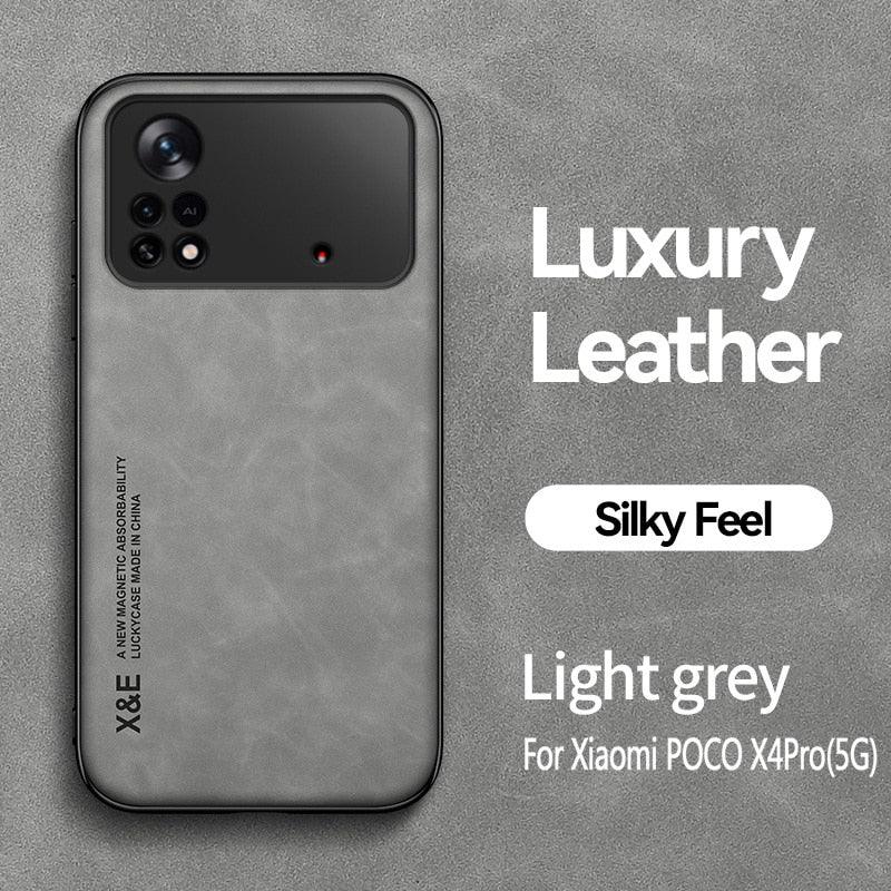 Magnetic Genuine Leather Case for Xiaomi