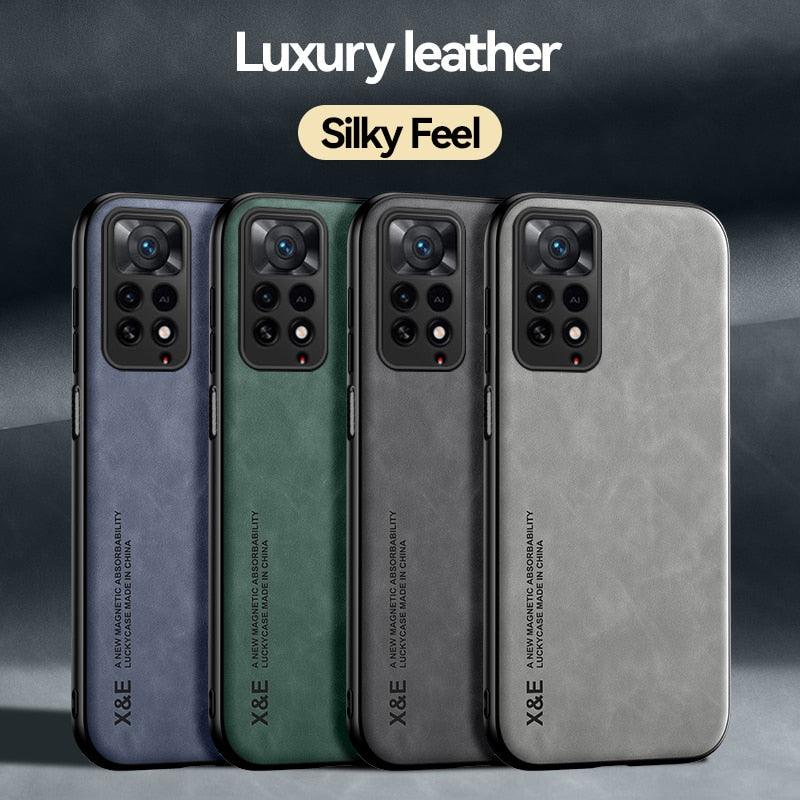 Magnetic Genuine Leather Case for Xiaomi