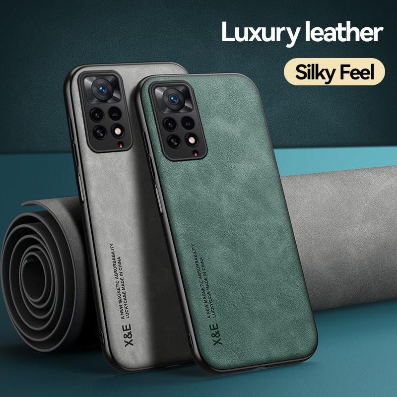 Magnetic Genuine Leather Case for Xiaomi