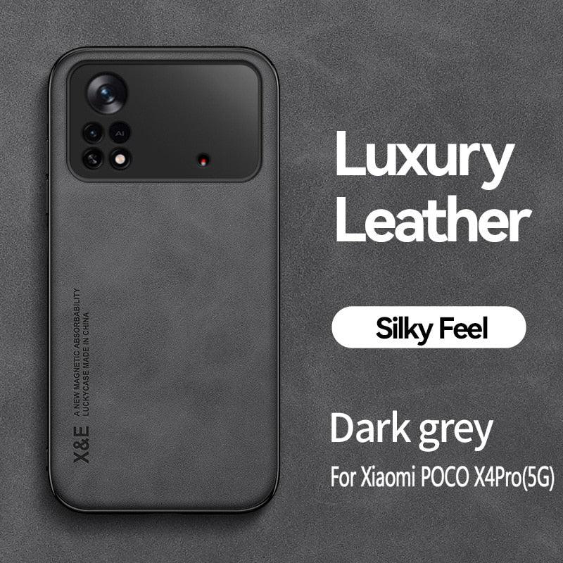 Magnetic Genuine Leather Case for Xiaomi