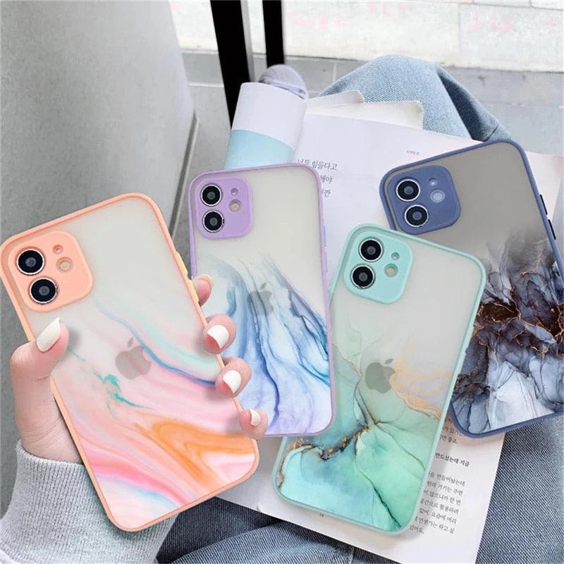 Silicone Marble Case for iPhone