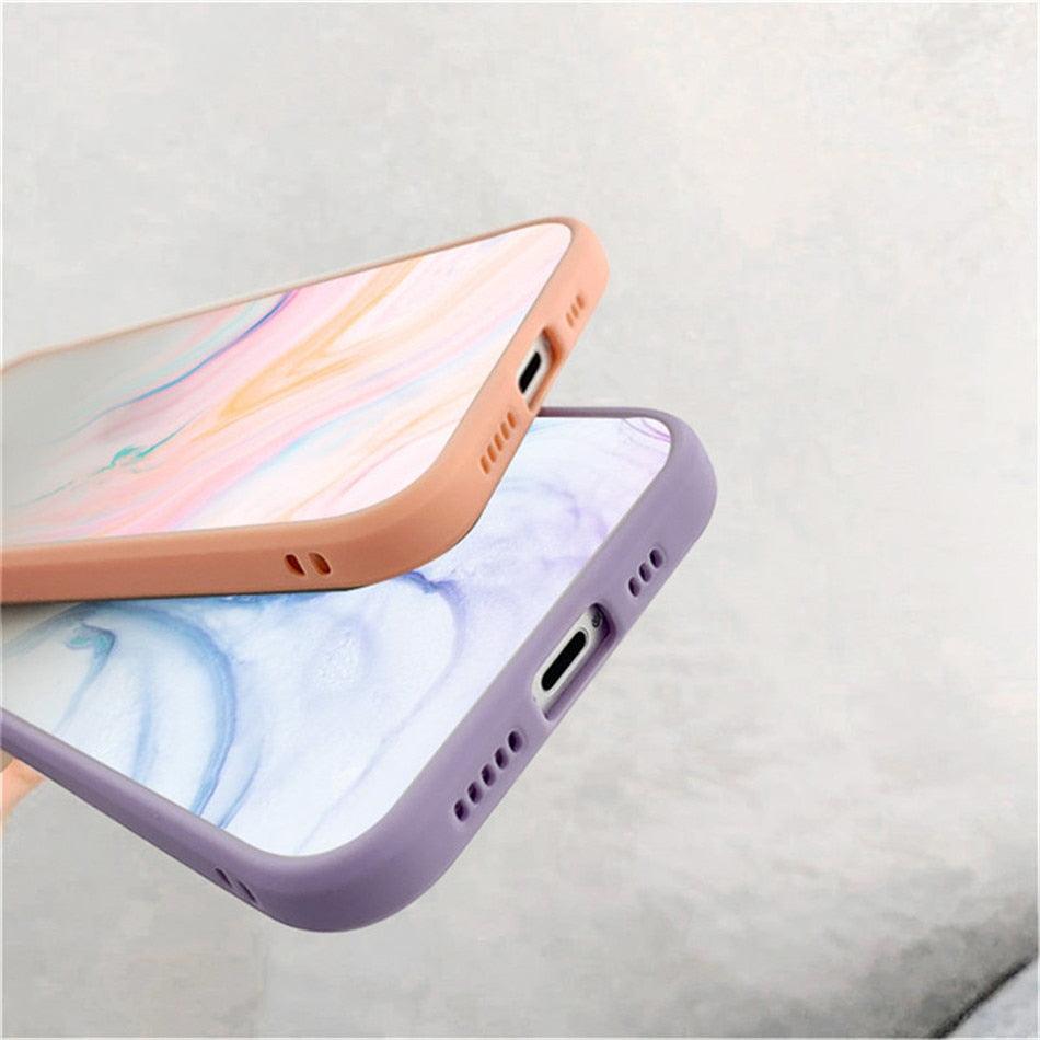 Silicone Marble Case for iPhone